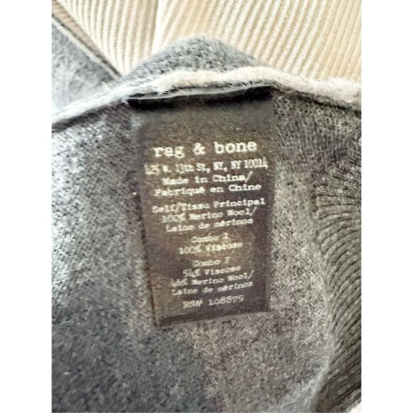 Rag and Bone Marissa sweater grey cream size S orig $295 - Picture 6 of 6